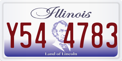 IL license plate Y544783