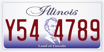 IL license plate Y544789