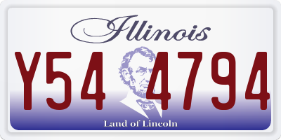 IL license plate Y544794