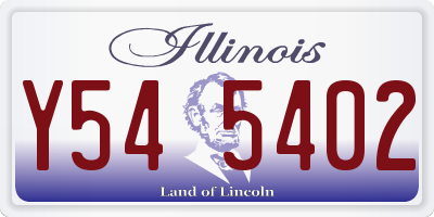 IL license plate Y545402