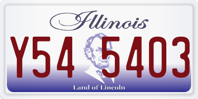 IL license plate Y545403