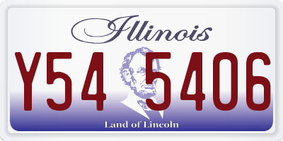 IL license plate Y545406