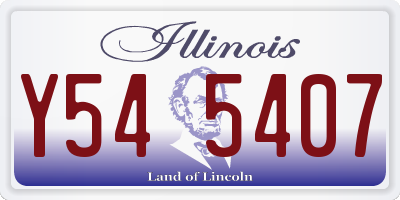 IL license plate Y545407