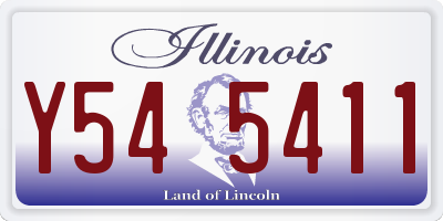 IL license plate Y545411