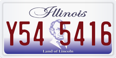 IL license plate Y545416