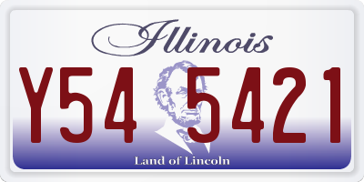 IL license plate Y545421