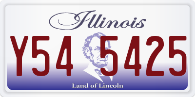 IL license plate Y545425