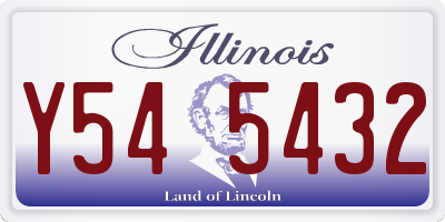 IL license plate Y545432
