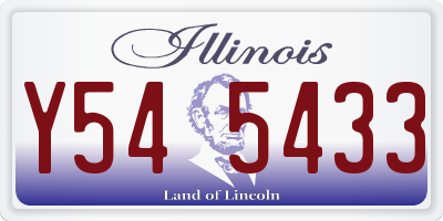 IL license plate Y545433