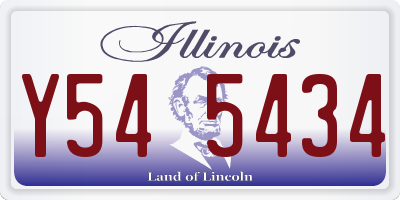 IL license plate Y545434