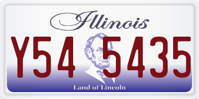 IL license plate Y545435