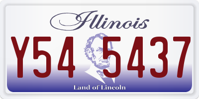 IL license plate Y545437