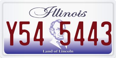 IL license plate Y545443