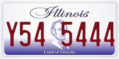 IL license plate Y545444