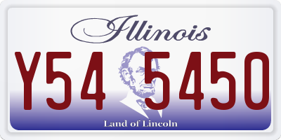 IL license plate Y545450