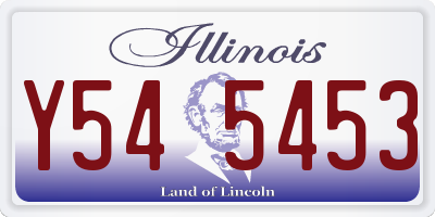 IL license plate Y545453