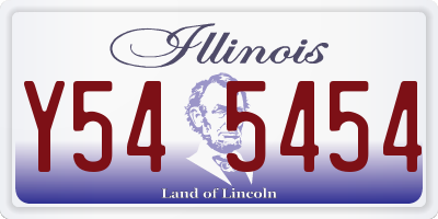 IL license plate Y545454