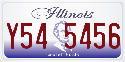 IL license plate Y545456