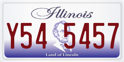 IL license plate Y545457