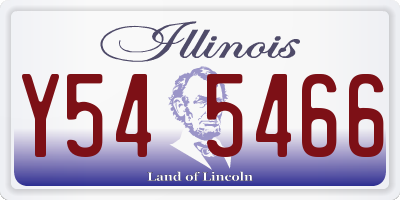 IL license plate Y545466