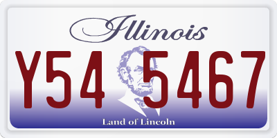 IL license plate Y545467