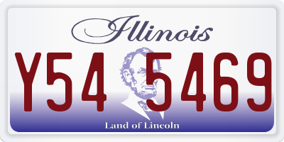 IL license plate Y545469