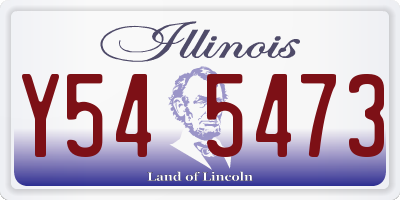 IL license plate Y545473