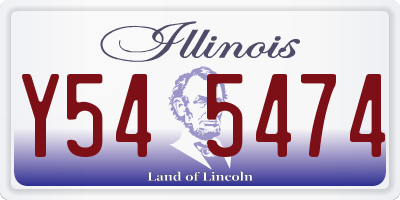 IL license plate Y545474