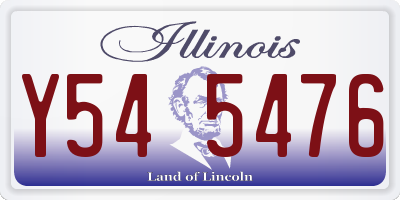 IL license plate Y545476