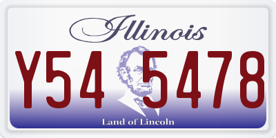 IL license plate Y545478