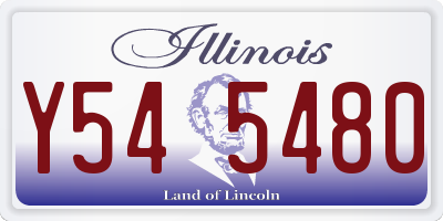 IL license plate Y545480
