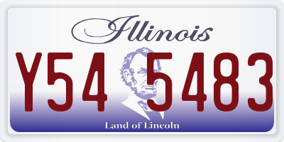 IL license plate Y545483
