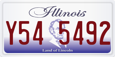 IL license plate Y545492