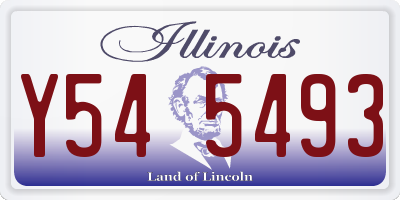 IL license plate Y545493