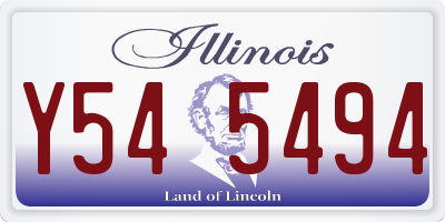 IL license plate Y545494