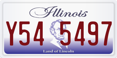 IL license plate Y545497
