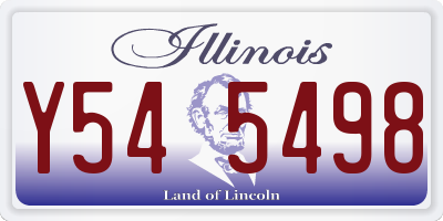 IL license plate Y545498