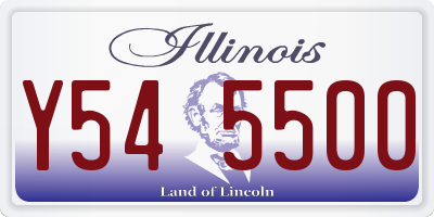 IL license plate Y545500