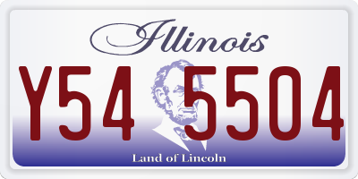IL license plate Y545504