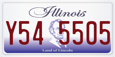 IL license plate Y545505