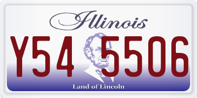 IL license plate Y545506