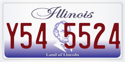 IL license plate Y545524