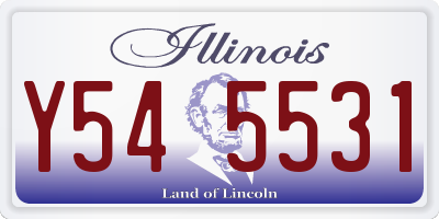 IL license plate Y545531
