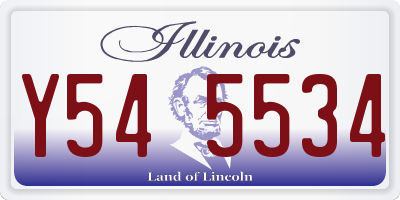 IL license plate Y545534