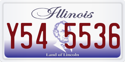 IL license plate Y545536
