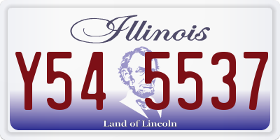 IL license plate Y545537