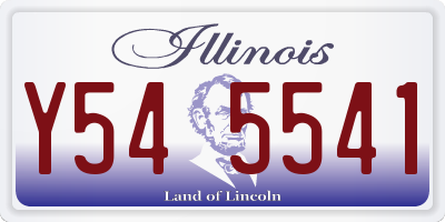 IL license plate Y545541