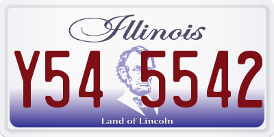 IL license plate Y545542