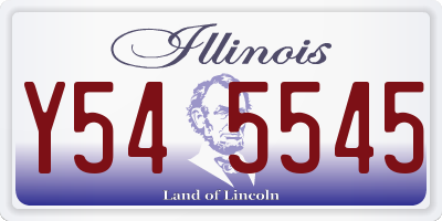 IL license plate Y545545