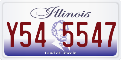 IL license plate Y545547